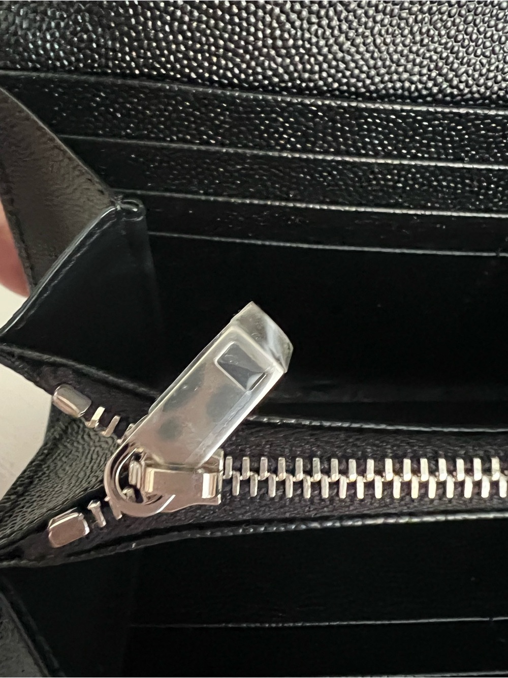Saint Laurent Black Monogram Matelasse Leather Flip Wallet with YSL Logo - Picture 5 of 10